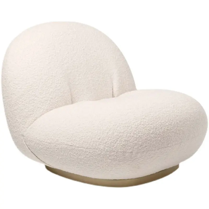 Белый односпальный диван для гостиной, мебель, овечья шерсть, роскошные стулья для отеля, бархатный стул для отдыха, акцентный стул