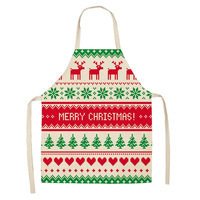 Vente chaude Creative Tablier En Lin Style De Noël Tissu Réglable Tablier Rouge Sans Manches Résistant À La Saleté