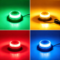 Balise LED 24W, 23 modes stroboscopiques, lumière d'avertissement, fixation magnétique, boîtier PC, rouge, ambre, bleu, vert, lumière clignotante, alerte de sécurité pour véhicule