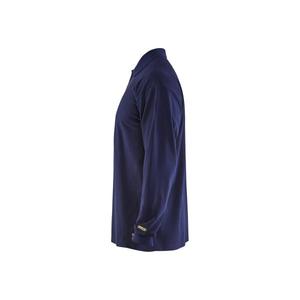 BLAKLADER - 337417268900S Polo à manches longues ignifuge Bleu marine-EAN 7330509399811 FLAME RESISTANT WORKWEAR - Product Image 4