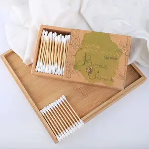 High quality eco friendly bamboo cotton ear swab bamboo cotton buds