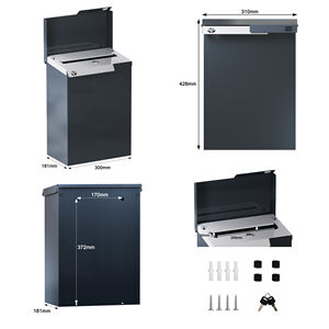 Buzón <span class=keywords><strong>de</strong></span> Correos con Cerradura para Montaje en Pared, Resistente a la Intemperie, Antirrobo, con Tapa <span class=keywords><strong>de</strong></span> Cierre Lento para Hogar y Jardín - Product Image 4