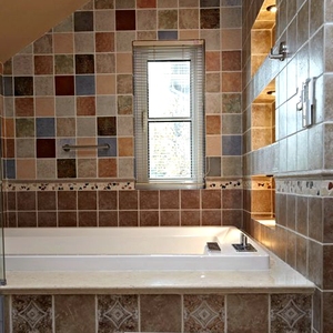 Fatto a mano rustico Vintage 15*15cm arte ceramica piastrelle da bagno cucina opaca caminetto piastrelle da parete Resort - Product Image 4