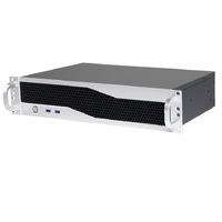 Casing Server PC Mini 2U Industri 19 Inci dengan Panel Depan Aluminium, Rak OEM Pabrik, Kedalaman 250mm