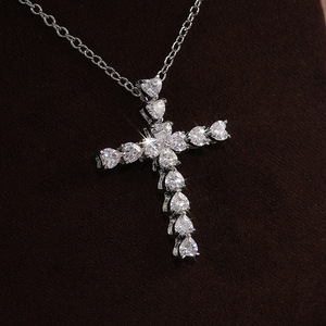 Collana con Ciondolo a Cuore in Cristallo per Donna, Gioielli alla Moda - Product Image 2