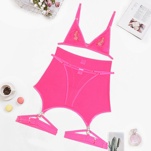 Hot Selling Women Comfortable Underwear Mesh Lingerie Set Triangle Cup Back Underwear Set Four Piece Outfit - Product Image 6