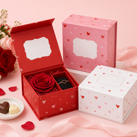 Boîte à couvercle rabattable en carton rigide avec motif flocon de neige et fermeture magnétique pour ornements, bougies, tasses, cadeaux de Noël
