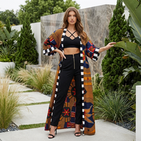 Nouvelle robe longue décontractée bohème grande taille à manches longues avec imprimé floral
