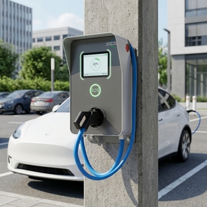 Borne de recharge murale SCU EVMS 40 kW pour véhicules électriques à courant continu |   Sortie large plage 50-1000V, IP54 pour usage commercial et résidentiel - Product Image 1