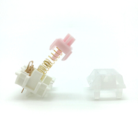 Tecsee Clavier de jeu Fraise Interrupteur à glace UHWMPE Haut Boîtier inférieur en nylon UPE Tige linéaire Double ressort doré 63.5g
