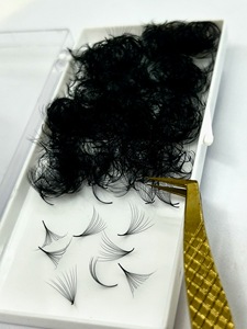 ขนตาปลอมแบบพัดสำเร็จรูปสไตล์เกาหลีใหม่ PBT C CC D DD Curl ขนาด 0.05 0.07 0.10 มม. แบบ 3D 4D 5D 6D 8D 10D ผลิตในเวียดนาม - Product Image 5