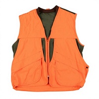 Gilet de chasse haute visibilité orange personnalisé pour homme, léger, respirant, pour activités de plein air, avec porte-cartouches et poches