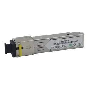 OEM 1.25G WDM SFP singolo ricetrasmettitore in fibra ottica modulo 40km LC DDM con T1550/R1310nm trasmettitore monomodale