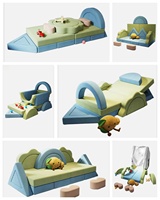 Canapé de jeu modulaire sectionnel pour enfants avec canapé en mousse compressée pour enfants pour le salon, la chambre à coucher et la salle de jeux