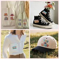 Patchs brodés personnalisés colorés avec lettres, adaptés pour vestes, manches courtes, sacs à dos, vêtements, décoration DIY
