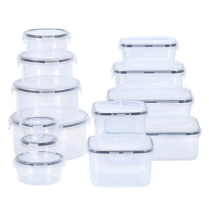 พลาสติกสำหรับตู้เย็นไมโครเวฟในห้องครัวพร้อมฝาปิดแบบง่าย16แพ็ค - Product Image 5