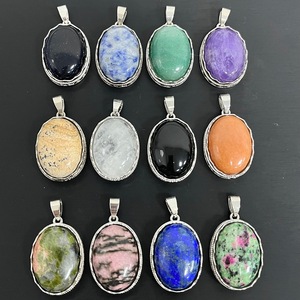 Nouvel Arrivage en Gros : Pendentif en Pierre Naturelle Ovale 18*25mm (Améthyste, Quartz Rose) pour la Fabrication de Bijoux - Product Image 5