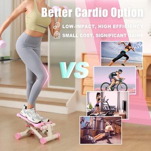 Palestra macchina Twist <span class=keywords><strong>Stepper</strong></span> con bande di resistenza di potenza con rosa - Product Image 3