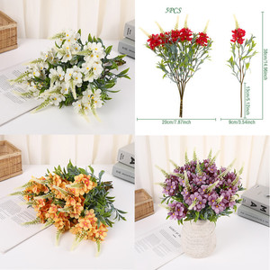 Arrangement de fleurs artificielles de cerisier en soie plastique pour mariage, décoration intérieure, jardinage extérieur et bureau - Product Image 5