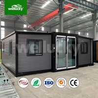 Maison mobile préfabriquée de 20 pieds ou 40 pieds avec cuisine et salle de bain, villa de luxe extensible, maison-conteneur