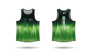 Nieuwste Ontwerp Aangepaste Tank Top Sublimatie Afdrukken Sport Singlets Heren Running Singlets