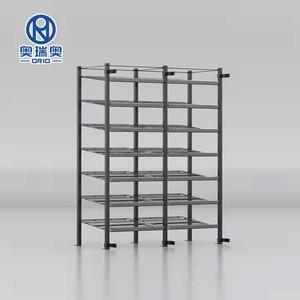 Kệ siêu thị hai mặt kim loại trọng lực thức ăn Con lăn Giá trượt Hệ thống kệ cho kho lưu trữ Kệ trưng bày - Product Image 2