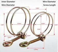 Serre-tuyau double ligne en acier galvanisé personnalisable et réglable avec poignée pour raccord de tuyau