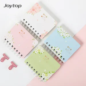 Joytop 81-6788 Venta al por mayor Sakura's Language cuaderno en espiral C7 lado-turnSimple Style Twin Spiral Notebook Ejercicio mini libro