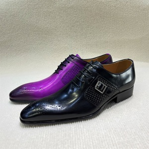 <span class=keywords><strong>Scarpe</strong></span> da <span class=keywords><strong>uomo</strong></span> fatte a mano in pelle Oxford con punta a punta <span class=keywords><strong>stringate</strong></span> formale da lavoro e da sposa per feste - Product Image 6