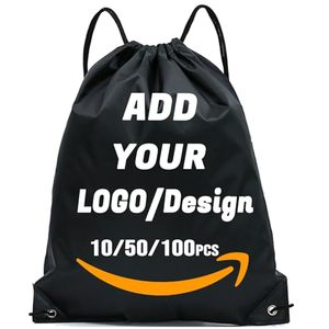 Custom <b>Drawstring</b> <b>Backpack</b> Personalized Bulk Sport Draw String Bags with Logo, Text, Design, Customized Promotional Items - Product Image 2