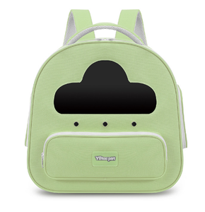 V'Store Pet Cartoon Cloud <b>Backpack</b> Carrier Oxford Material Breathable Zipper Closure for <b>Cats</b> Green Color - Product Image 1