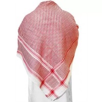 Écharpe traditionnelle saoudienne Shemagh Ghutra pour hommes (rouge/blanc) Foulard pour hommes et femmes