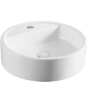 Lavabo de Porcelana Travertino de Diseño Moderno y Estilo Chino de 49 cm de Diámetro para Uso en Baños de Hotel - Product Image 1