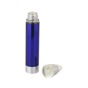 ขวดปั๊มสุญญากาศสำหรับบรรจุภัณฑ์ครีมบำรุงผิวสีฟ้า ฝาสีเงิน ขนาด 5 มล. 10 มล. 12 มล. 15 มล. - Product Image 5
