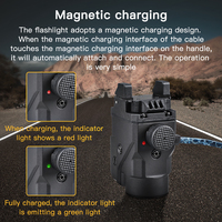 Lampe torche tactique combinée avec laser vert LED 1000 LM rechargeable par USB magnétique, logo personnalisé gratuit