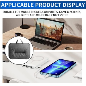 1pc Carbon Fiber Lap Desk Portable Laptop <strong>Cushion</strong> <strong>Storage</strong> Drawer Convenient Home Office Desk Organizer Home <strong>Storage</strong> for 13 Inch - Product Image 4