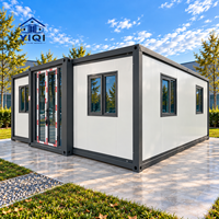 Maison pliante à double aile de 20 pieds, montage facile, maison préfabriquée pratique pour une habitation résidentielle