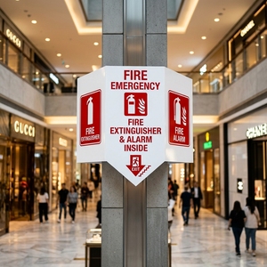 Plaque d'<span class=keywords><strong>avertissement</strong></span> personnalisée en PVC souple, imprimée UV, étanche, avec film réfléchissant de première qualité, épaisseur 2mm-5mm, pour signalisation de sécurité incendie - Product Image 1