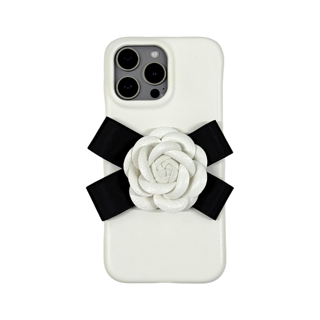 White + Ribbon Flower