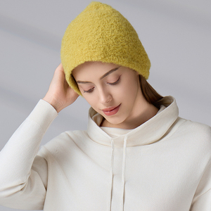 Gorro de Invierno Personalizado con Logotipo Bordado, Gorro de Punto Informal para Exteriores, Gorro de Lana de Alpaca para Mujer - Product Image 5