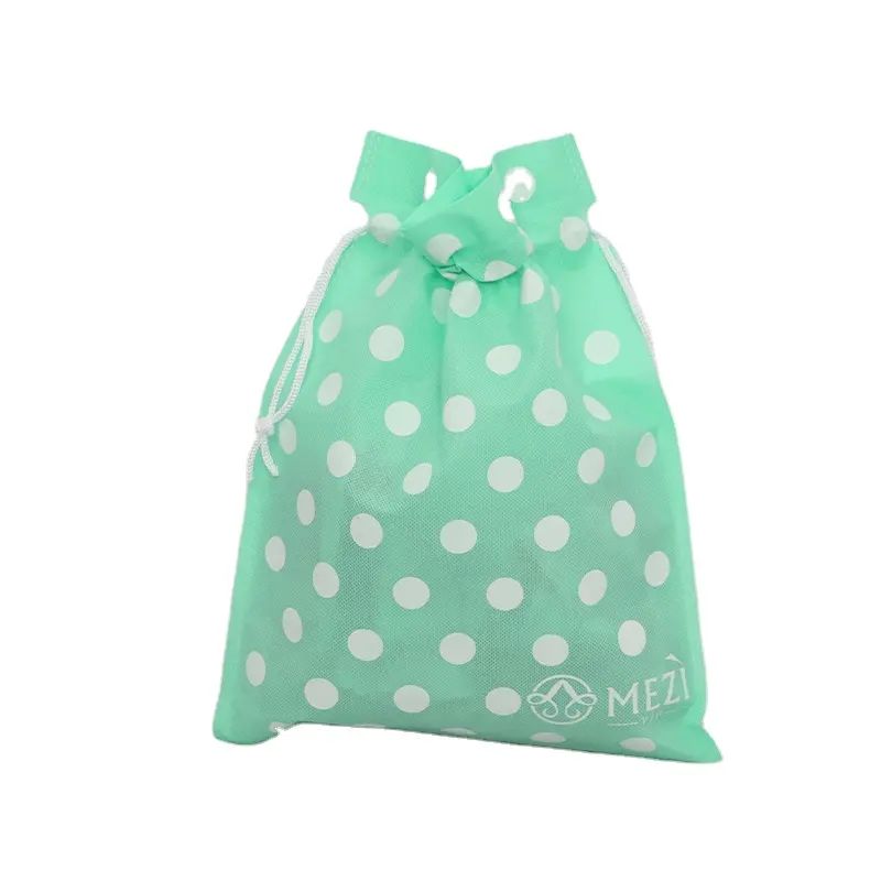 China Manufacturer Custom Print Logo Pp Drawstring Bag Jewelry Gift Polyester Gym Small Non Woven Drawstring Bag