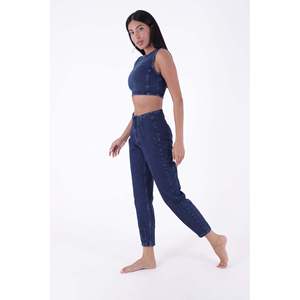 Pantalones Vaqueros para Mujer con Detalle de Cordón en la Cintura y los Tobillos - Product Image 3
