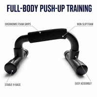 Barre de Push-Up en Mousse Durable de Haute Qualité Zone AB Antidérapante Type S pour l'Entraînement de Force et l'Aérobic à Domicile
