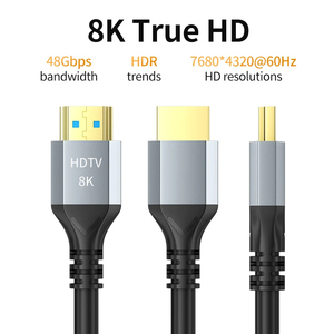 Câble 8K <span class=keywords><strong>HD</strong></span> 2.1 4K120Hz 8K60Hz 48Gbps EARC ARC HDCP Ultra Haute Vitesse HDR pour RTX Câble Vidéo PC Ordinateur Portable Projecteur TV <span class=keywords><strong>HD</strong></span> <span class=keywords><strong>PS5</strong></span> - Product Image 4