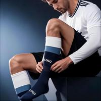 Chaussettes de football antidérapantes respirantes avec logo personnalisé pour la course à pied et le football