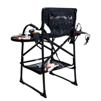 Chaise pliante moderne à cadre noir, en tissu Oxford 600D durable, avec dossier réglable en acier inoxydable, haute résistance, pour la pêche, la plage, le parc et l'extérieur