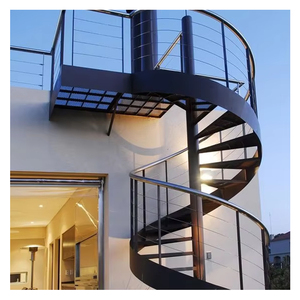 Escada Espiral Decorativa de <span class=keywords><strong>Metal</strong></span> para Exterior, Design Moderno e Acessível - Product Image 1