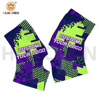 Chaussures de football Huachen en polyester/nylon anti-UV, séchage rapide, respirantes, à motif abstrait, crampons de football américain
