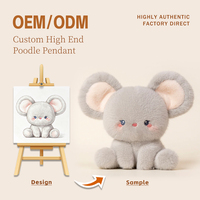 Jouet en peluche souris personnalisé pour le confort sensoriel avec doublure en maille, cadeau d'anniversaire pour enfants