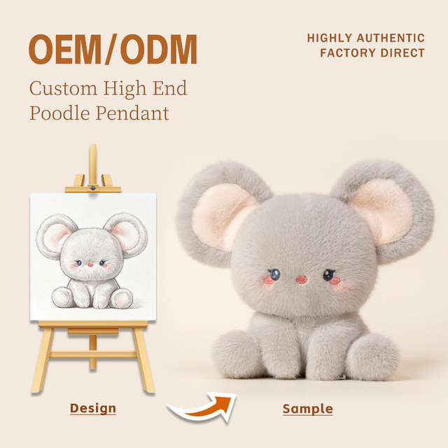 Custom Made Plush Mouse Animal Toy for Sensory Comforter with Mesh Lining Birthday Gift for Children
